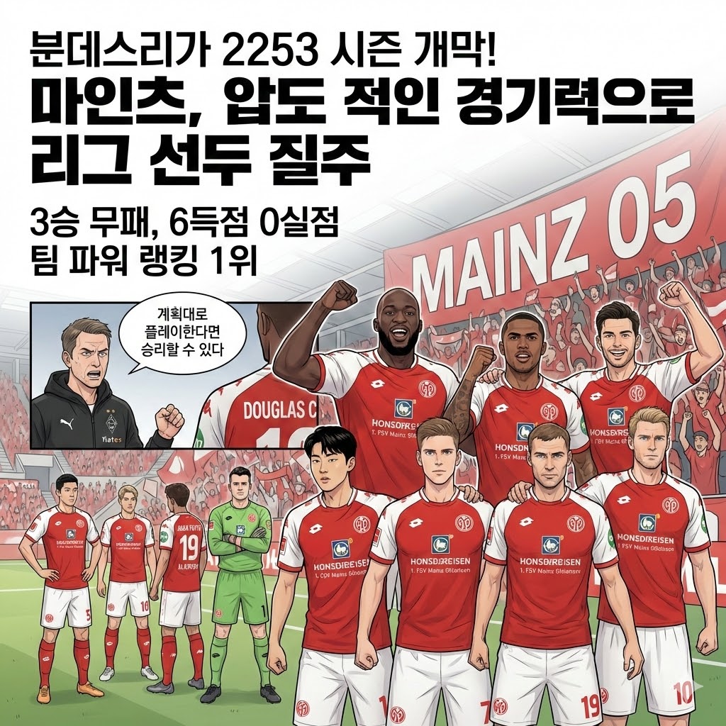 마인츠, 분데스리가 핵돌풍! [무실점 3연승]